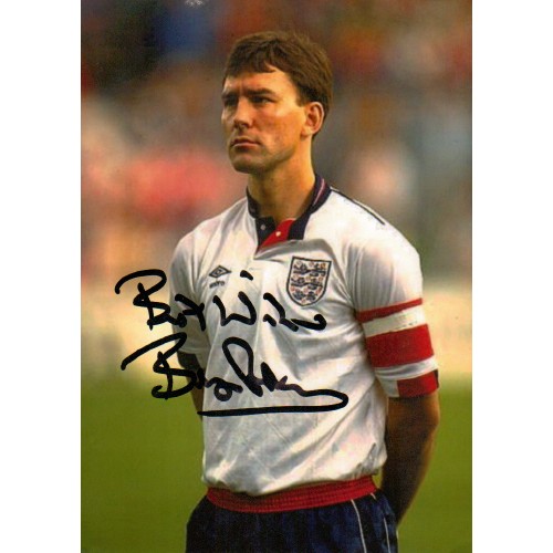 Bryan Robson 5x7 Signed England Photograph